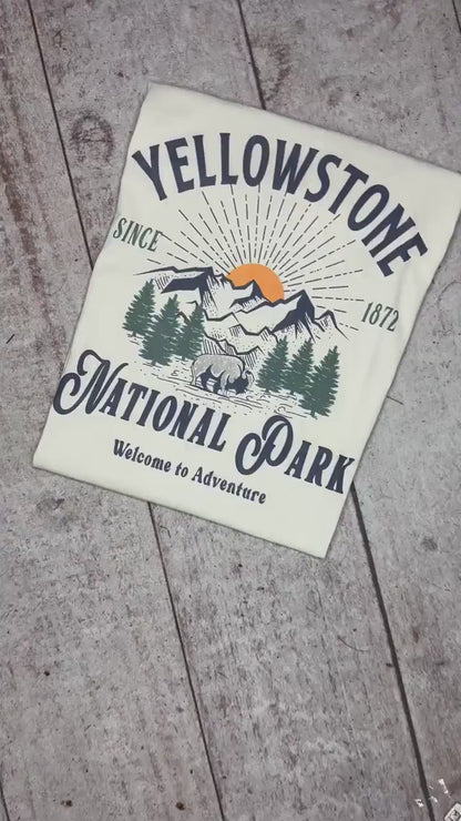 Comfort Colors Yellowstone shirt, Yellowstone National Park tee, Vintage national park shirt, Western shirt for women