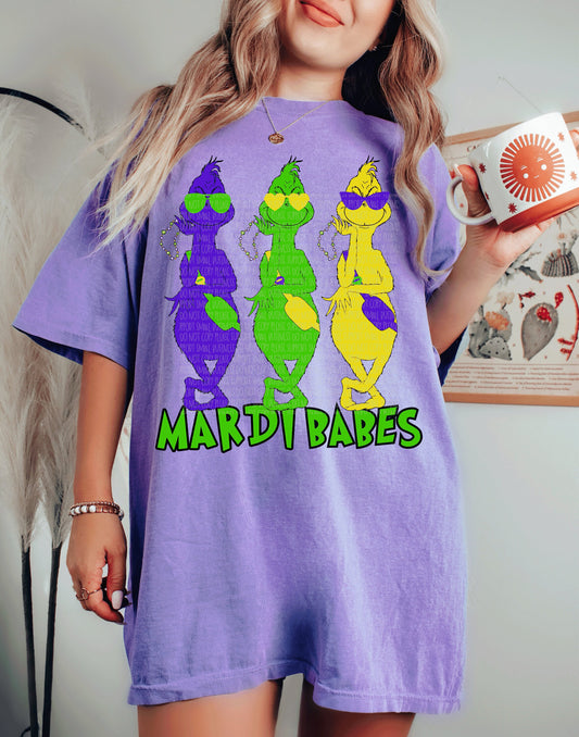 Grinch Bougie Babes Mardi Gras tee shirt